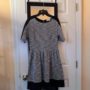 Never Worn Black &White Fit and Flare Dress Size L